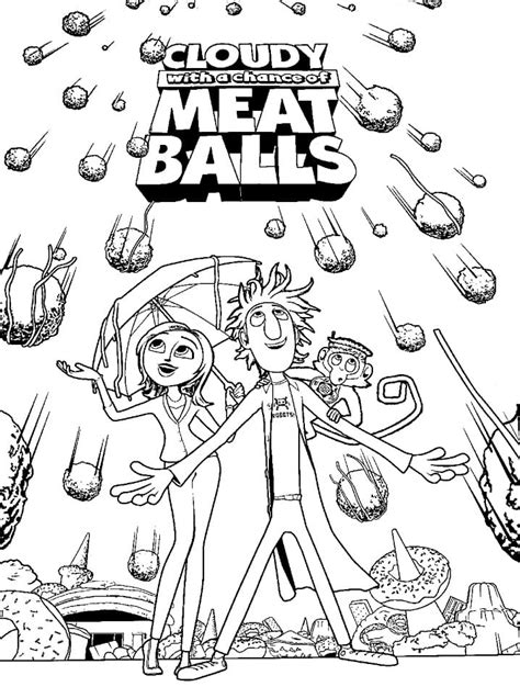 Cloudy With A Chance Of Meatballs 1 Coloring Pages