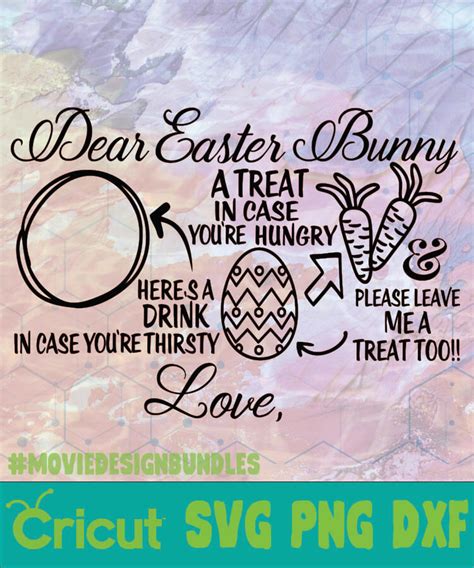 Dear Easter Bunny Tray Easter Day Logo Svg Png Dxf Movie Design Bundles