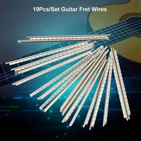 19Pcs Set 2 0mm Durable Guitar Fret Wire Set Silver White Copper Brass