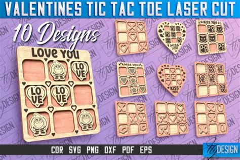 Valentines Tic Tac Toe Laser Cut Graphic By Flydesignsvg Creative Fabrica