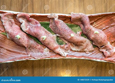 Wagyu beef sushi stock image. Image of barbecue, beef - 148072539