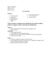 Pre Lab 5 17 Docx Exercise 5 17 Gelatin Hydrolysis Goal To