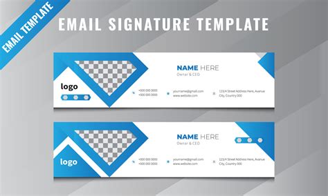 Email signature template vector template, Corporate business email ...