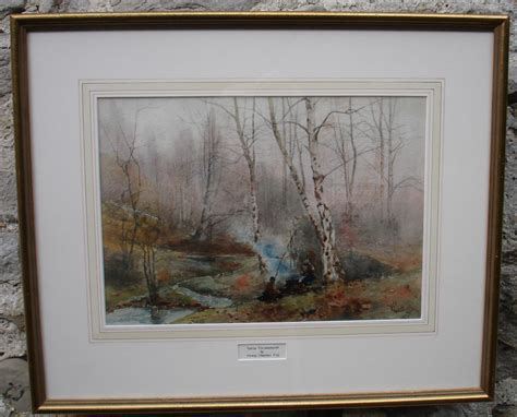 Henry Charles Fox - Watercolour of Gipsy Encampment - LA173163 | LoveAntiques.com