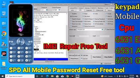 Itel All Mobile Password Reset Free Tool Spd Cpu Imei Repair Youtube