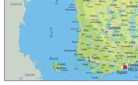 Finland Physical Map | I Love Maps