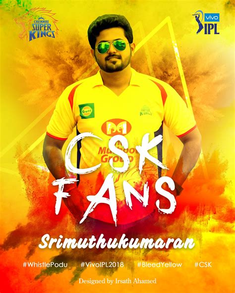 Fan made poster design for CSK Team in IPL 2018