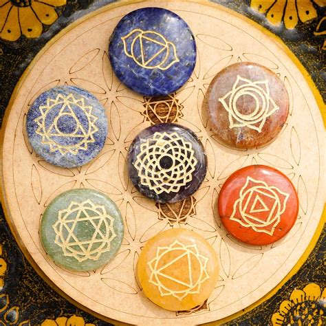 Chakra Stones Grid Set Shop Chakra Healing Tools At Energy Muse