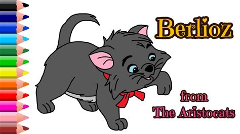 Draw Disney Characters Kitten Berlioz From The Disney Movie The