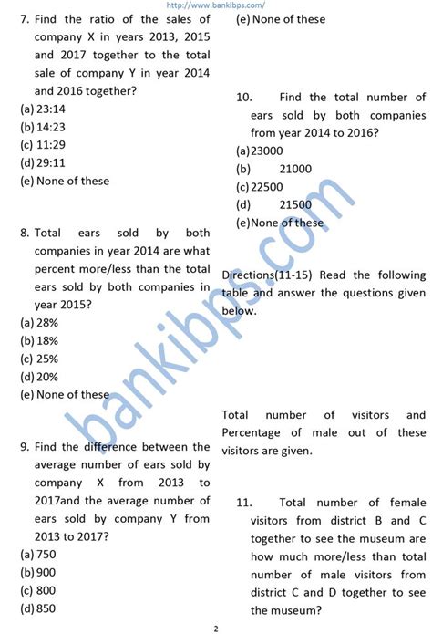 Sbi Po Prelims Question Paper Quantitative Aptitude