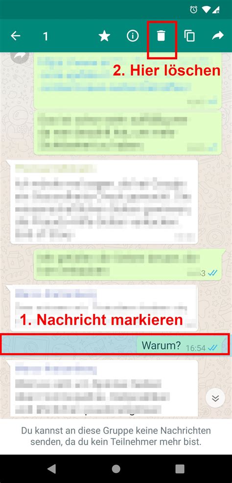 Whatsapp Chat L Schen Das Sieht Der Andere Kontakt