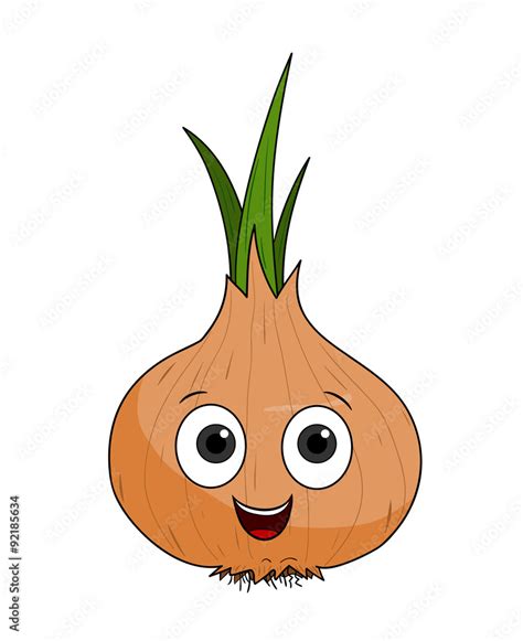 Cartoon Onion, a hand drawn vector illustration of a cartoon onion ...