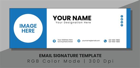 Professional Modern Email Signature Design Template Vector Art