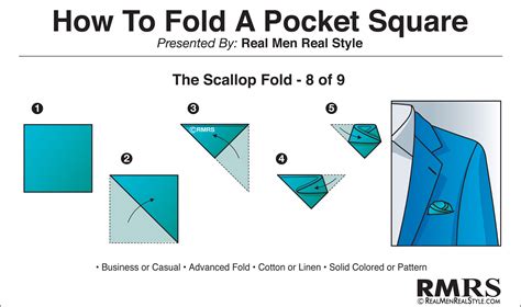 How To Fold A Pocket Square The Scallop Fold