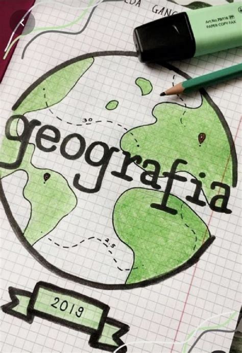 Portadas de geografía diseños bonitos ideas fáciles y dibujos