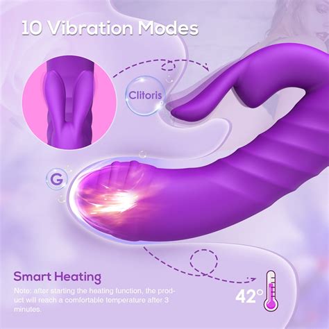 Thrusting Dildo Rabbit Vibrator Smart Heating For Women Detura Fleshline