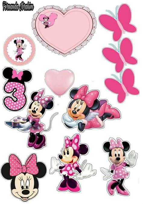 Toper Minie Rosa Festa Da Minnie Mouse Tubete Minnie Bolo Da Minie Rosa