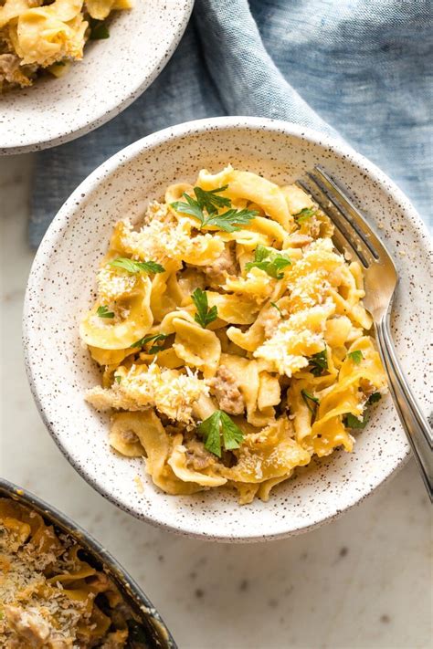 Sausage Noodle Casserole Nourish And Fete