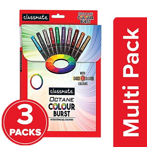 Buy Classmate Octane Colour Burst Gel Pen Assorted Colours Online At