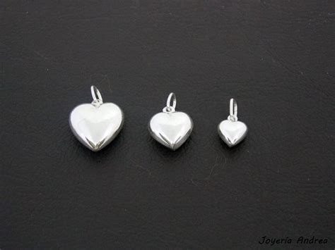 Dije Corazón de Plata Hueco Joyeria Andrea