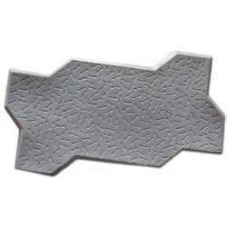 Concrete Orange Grey Zig Zag Interlocking Tiles For Landscaping