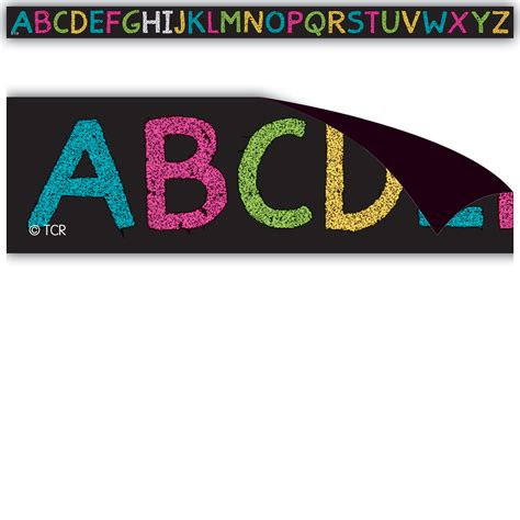 Chalkboard Brights Alphabet Magnetic Strips Tcr Teacher