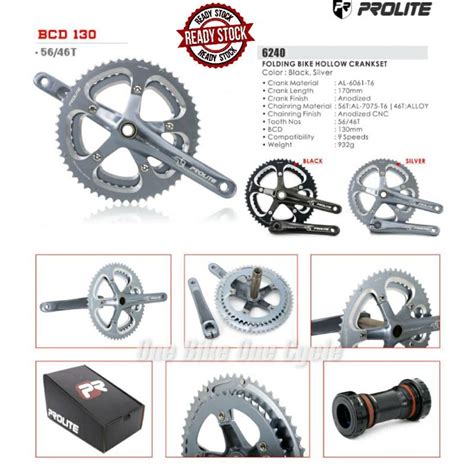 Prolite Double Chainring Hollow Crankset T Jk T Ratio For