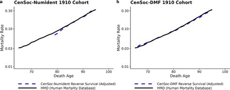 Estimated Age Specific Mortality Rates For The Cohort Of 1910 From The