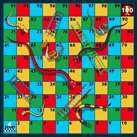 Snake and ladder game board design for kids 6664116 Vector Art at Vecteezy