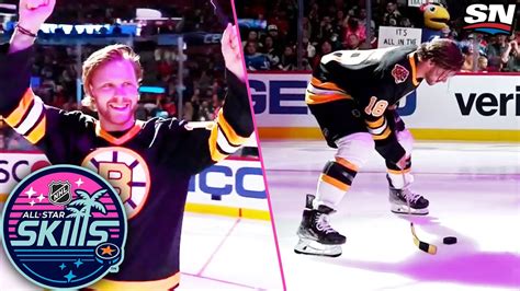 David Pastrnak S HAPPY GILMORE Goal At 2023 NHL All Star Skills YouTube