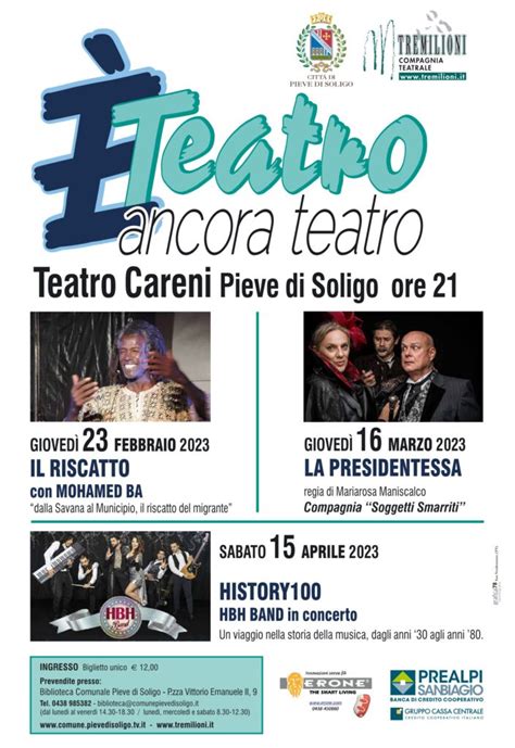 Riparte La Stagione Del Teatro Del Cinema Teatro Careni Di Pieve Di