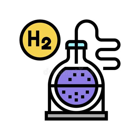 Use In Synthesis Hydrogen Color Icon Vector Illustration Stock Vector Illustration Of Hydrogen