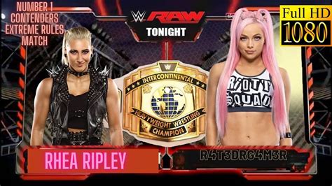 Liv Morgan Vs Rhea Ripley Divas Contendership Match YouTube