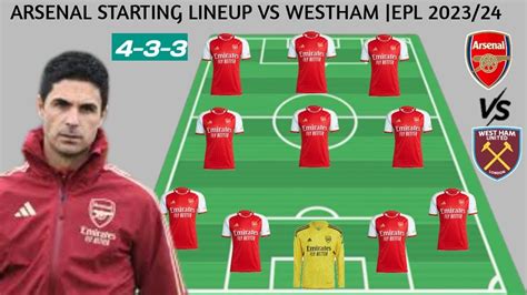 Arsenal Vs Westham Utd Arsenal Best Predicted Starting Lineup Epl