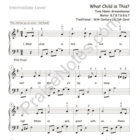 What Child Is This? - Christmas, Intermediate - PraiseNotes