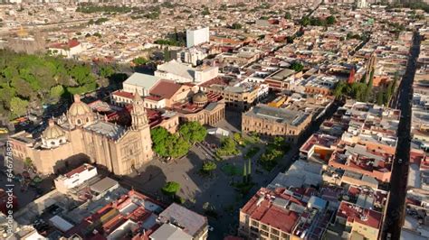 Aerial Footage Of San Luis Potos Downtown In M Xico Showing The