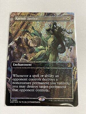 MtgKarmic Justice Anime Borderless Confetti Foil Wilds Of