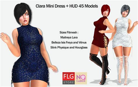 Second Life Marketplace Flg No Cabide Clara Mini Dress Hud 45 Models