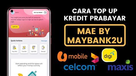 Cara Tambah Nilai Kredit Prabayar Melalui Aplikasi MAE By Maybank2u