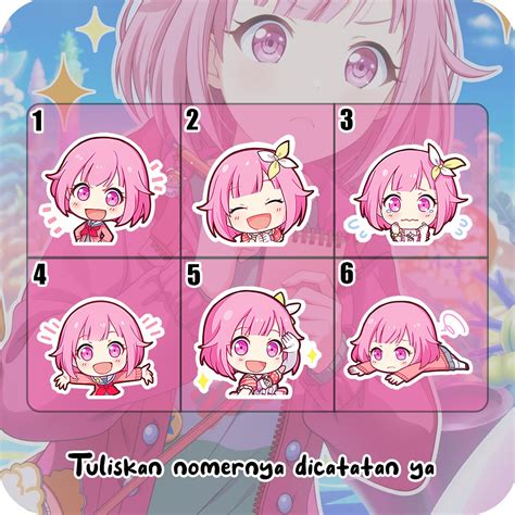 Jual Stiker Glossy Emu Otori Project Sekai Sticker Anime Game Shopee