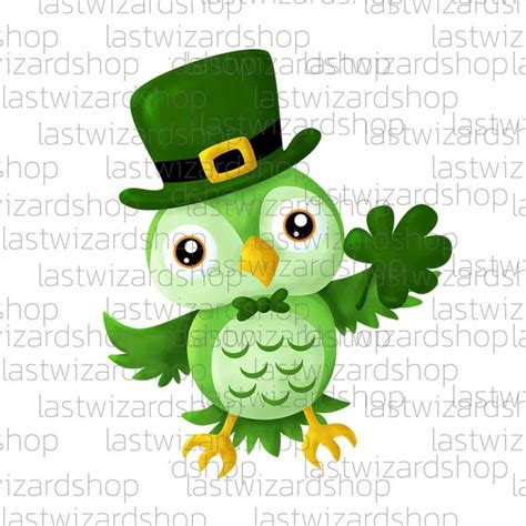 St Patricks Day Owl Etsy