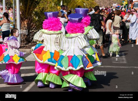 Costumes in the Los Cristianos Carnival, Tenerife Spain Stock Photo - Alamy