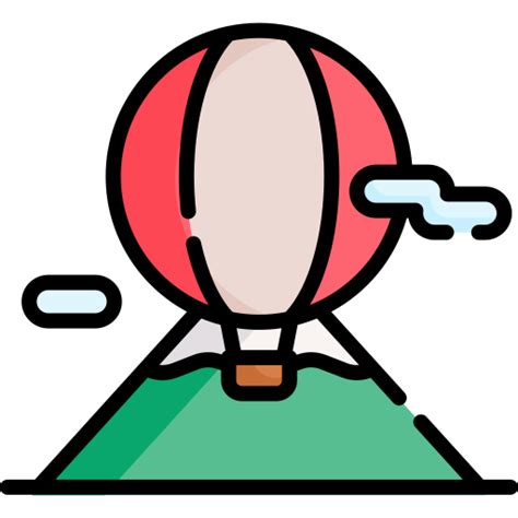 Air Hot Balloon Special Lineal Color Icon