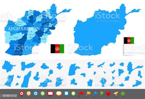 Carte De Lafghanistan Infographie Vectorielle Vecteurs Libres De Droits