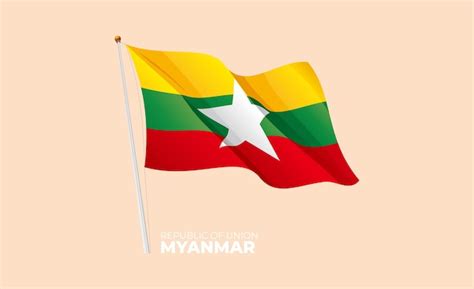 Myanmar Waving Flag Vectors And Illustrations For Free Download