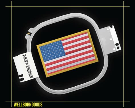 American Flag Embroidery Usa Flag Design Machine Embroidery Design