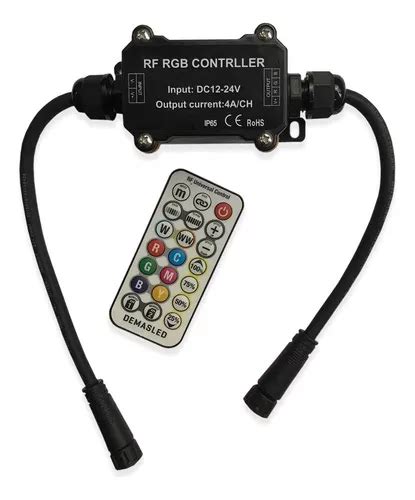 Controlador Rgb Controle Remoto Rf V Para Exterior Mercadolivre