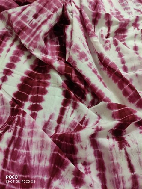 Cotton Hand Shibori Tie Dye Print Fabric For Craft And Womens Clothing