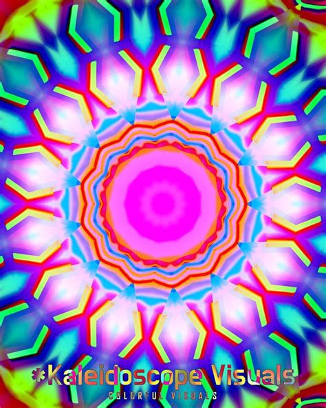 Fluorescent Aesthetic Kaleidoscope Aesthetic Trippy Kaleidoscope Art