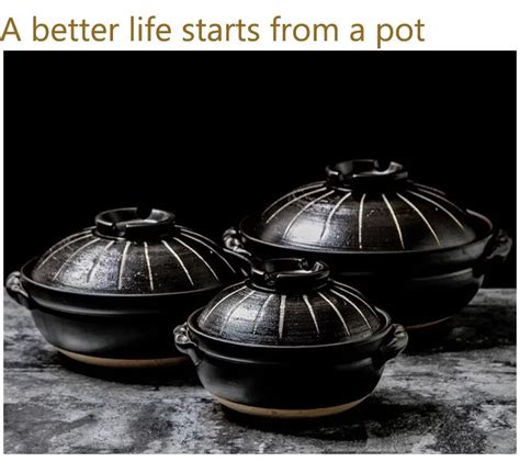 Ceramic Cooking Pot Clay Pot Cooking Earthenware Pot Japanese Donabe